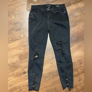 Judy, Blue, Black, distressed jean